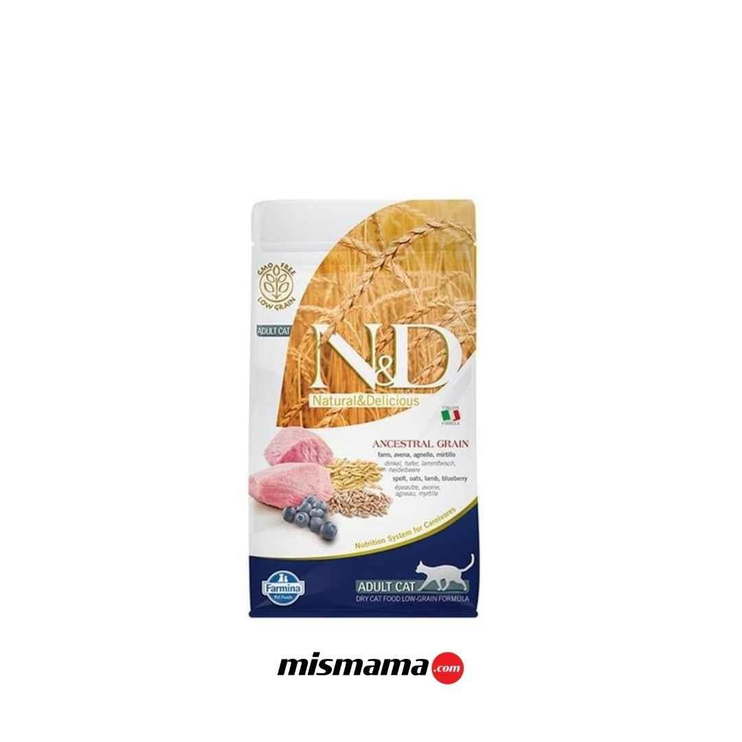 N&D Düşük Tahıllı Kuzu Etli Yaban Mersinli 1.5 Kg Yetişkin Kuru Kedi Maması