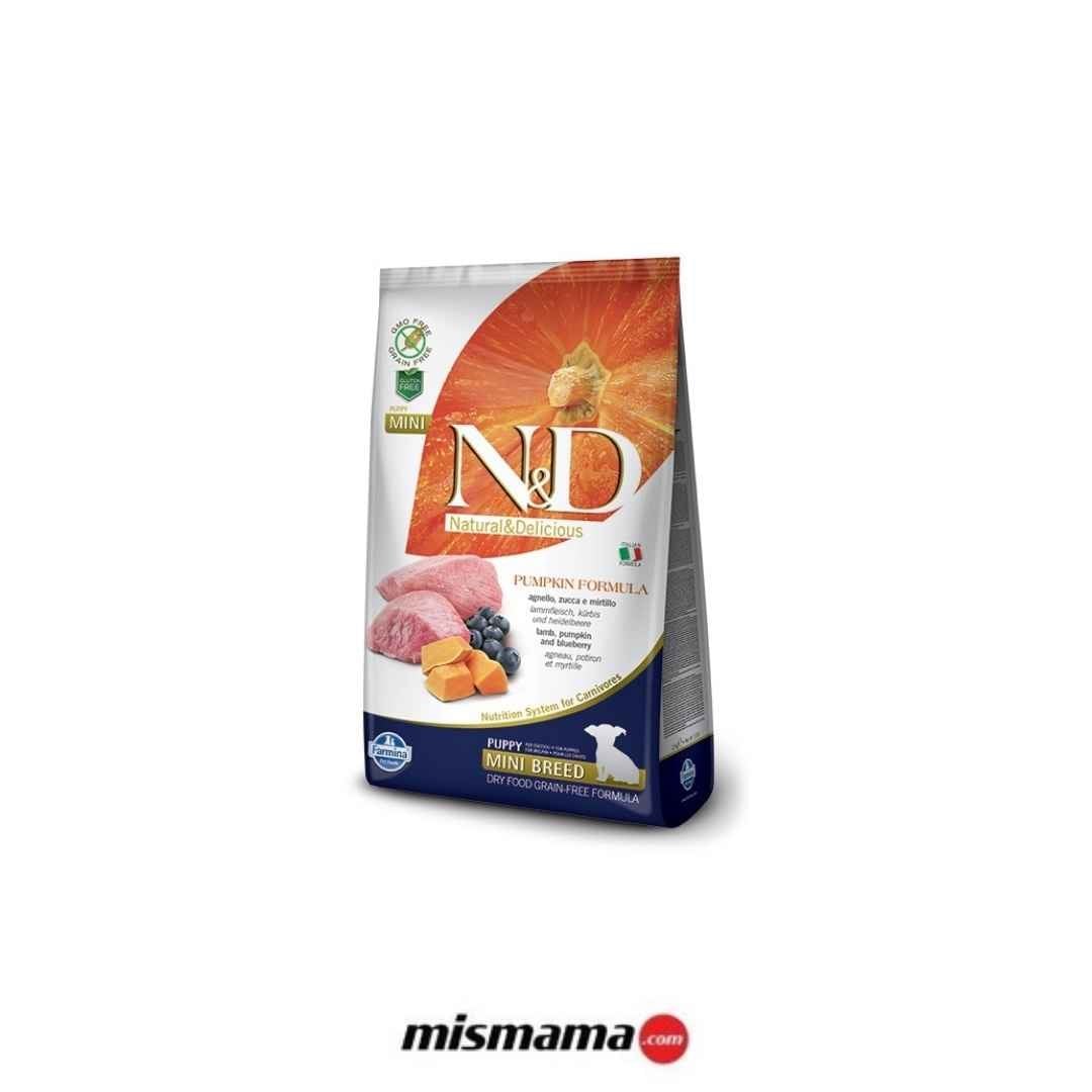 N&D Kuzu Etli Yaban Mersinli Balkabaklı Yavru Köpek Maması 7 Kg