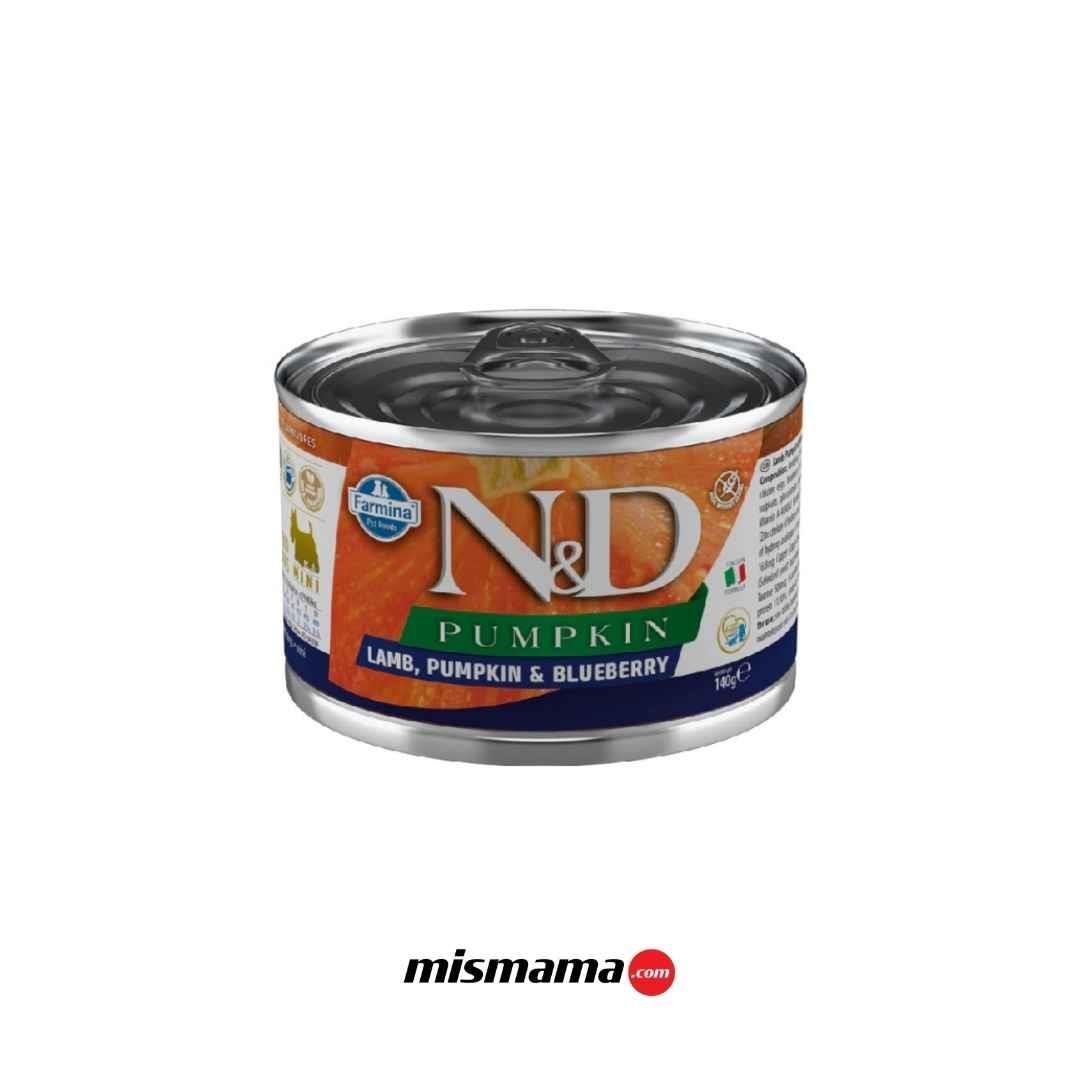 N&D Pumpkin Bal Kabaklı Kuzulu ve Yaban Mersinli Küçük Irk Tahılsız Yetişkin Köpek Konservesi 140gr