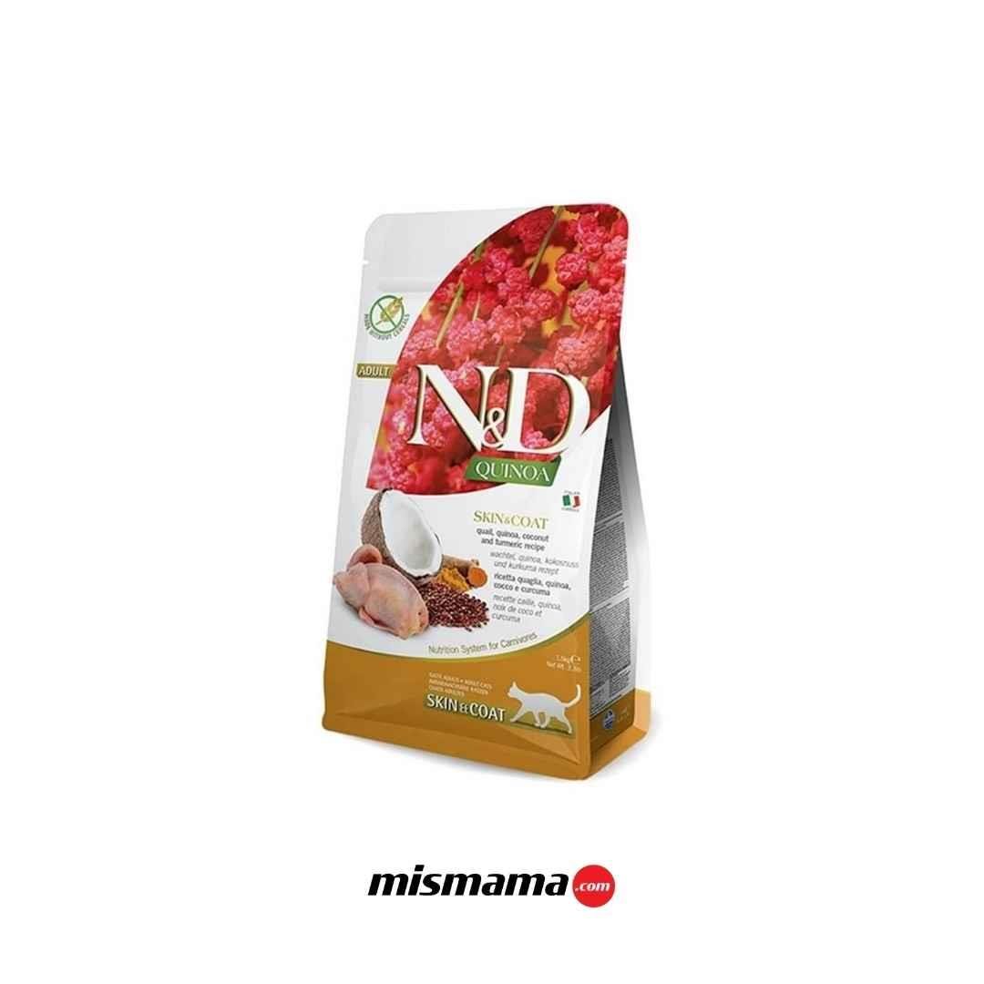 N&D Quinoa Skin Coat Deri Tüy Sağlığı Bıldırcınlı Kedi Maması 1.5 Kg