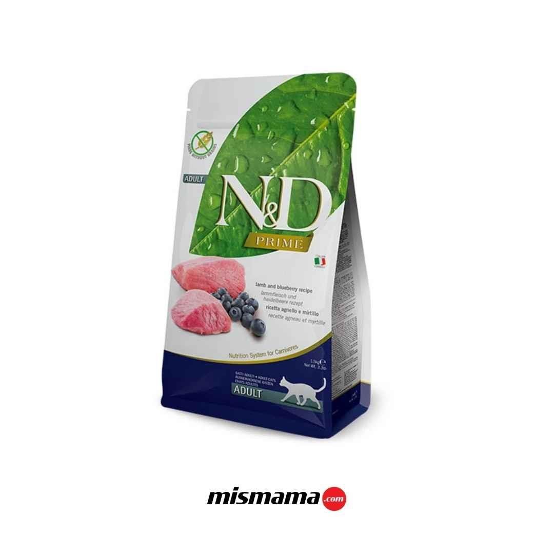 ND Tahılsız Kuzu Etli ve Yaban Mersinli Yetişkin Kedi Maması 5 Kg