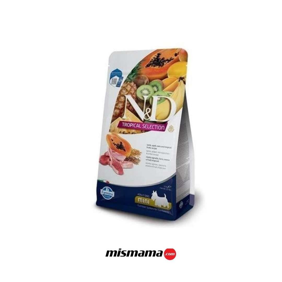 N&D Tropical Selection Kuzu Etli ve Tropikal Meyveli Mini Irk Yetişkin Köpek Maması 1,5kg