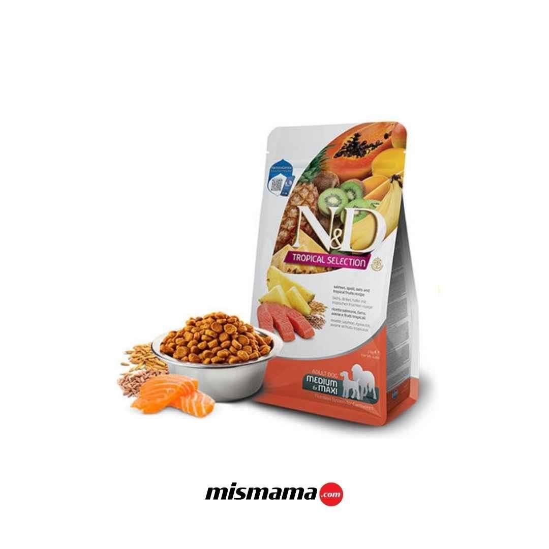N&D Tropical Selection Somonlu ve Tropikal Meyveli Orta ve Büyük Irk Yetişkin Köpek Maması 2 Kg