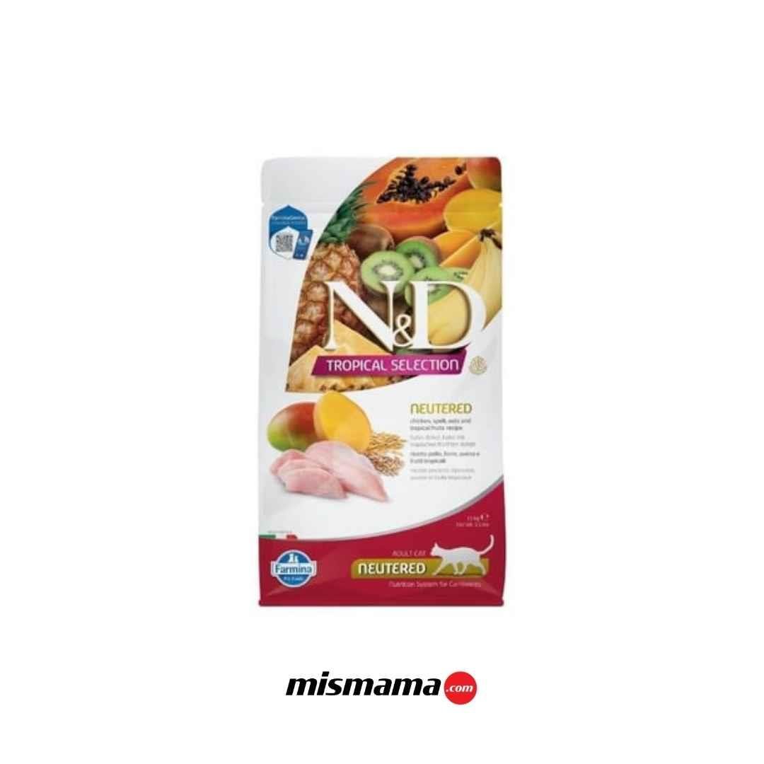 N&D Tropical Selection Tavuklu ve Tropikal Meyveli 1.5 Kg Kısırlaştırılmış Kuru Kedi Maması