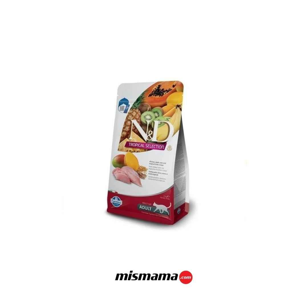 N&D Tropical Selection Tavuklu ve Tropikal Meyveli Yetişkin Kedi Maması 1,5kg