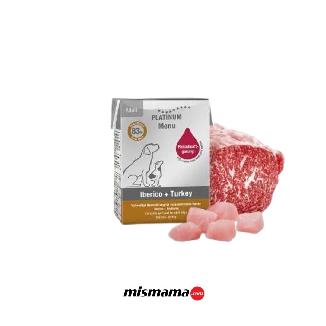 PLATINUM Menü İberico Domuz Etli Yetişkin Köpek Yaş Maması 12 x 185 g