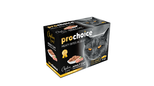 Prochoice Yetişkin Kediler İçin, Tahılsız, Jöle İçinde Tavuk Ve Ciğer Parça Etli Yaş Mama - Aile Paketi
