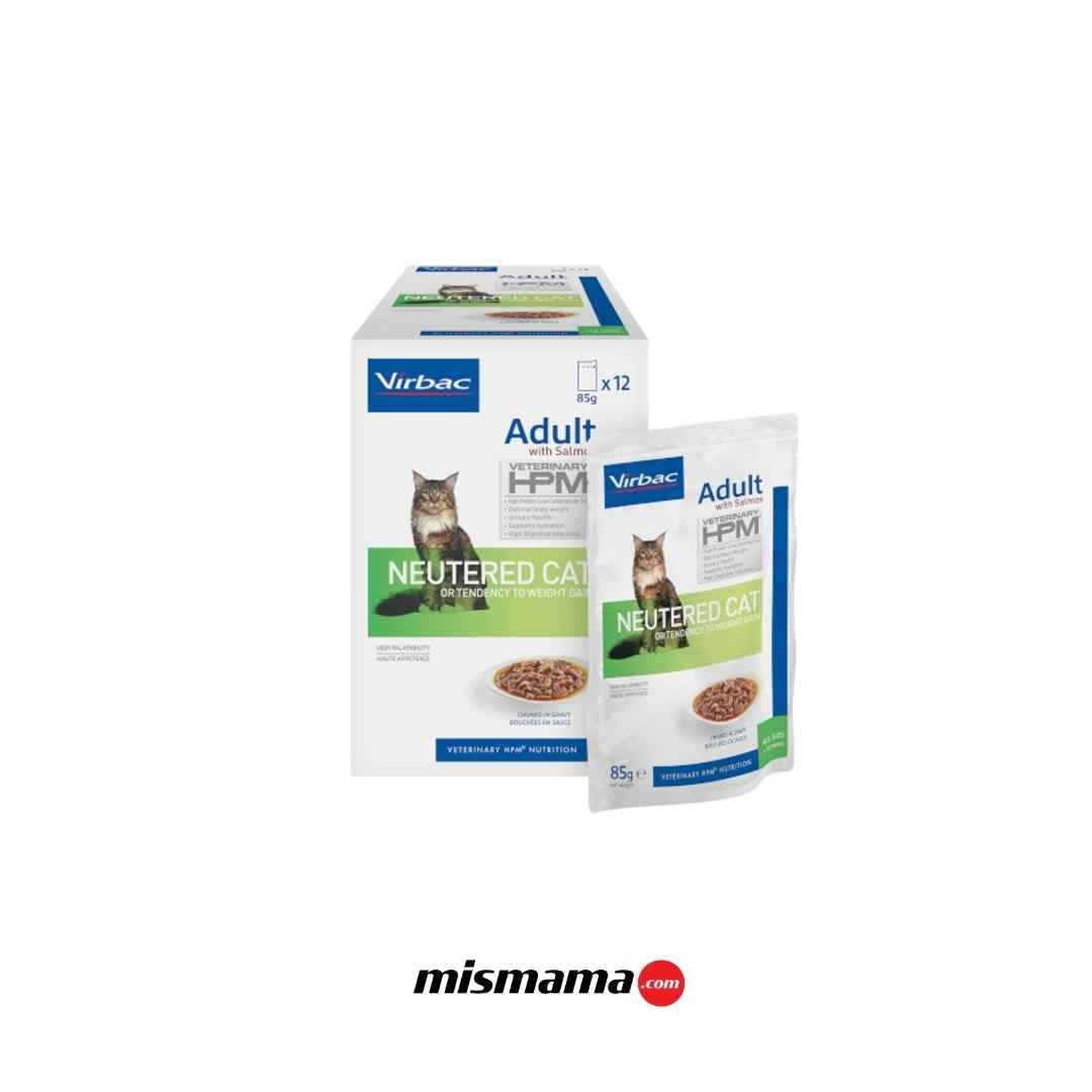 Virbac Veterinary HPM Adult with Salmon Neutered Cat Somonlu Kısır Kedi Yaş Maması 85 g × 12 Adet