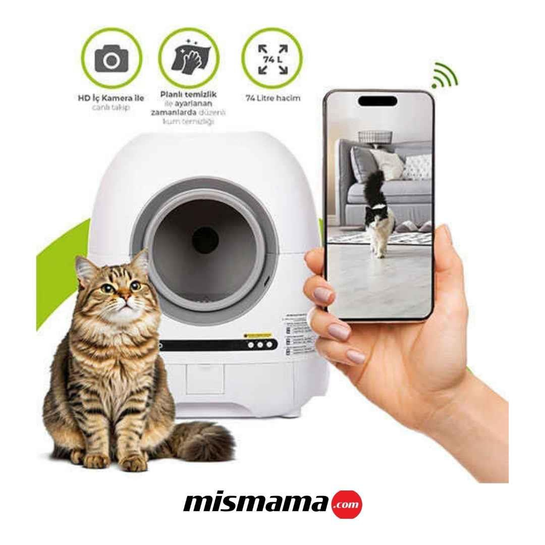 Wero FRW Akıllı Kedi Tuvaleti (Wifi) (With 1080P Camera)