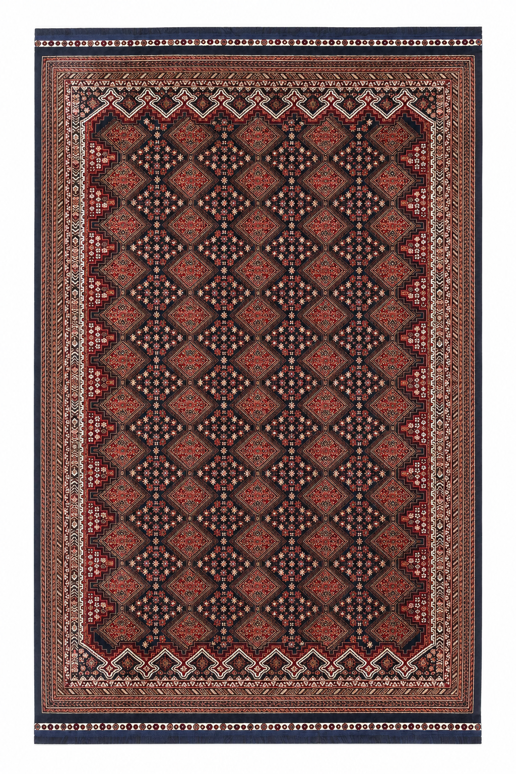 Afgan Model Viskon Dokuma Makina Halısı ht01