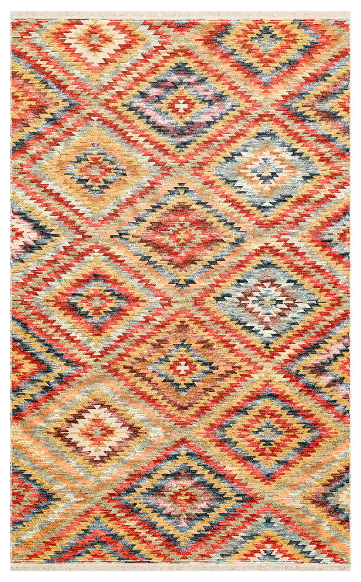 Nevmahall Nomad NMD07 Terra Çift Taraflı Yıkanabilir Pamuk Şönil Kilim