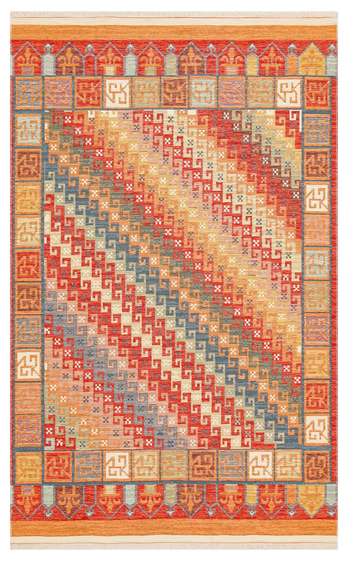Nevmahall Nomad NMD11 Terra Çift Taraflı Yıkanabilir Pamuk Şönil Kilim