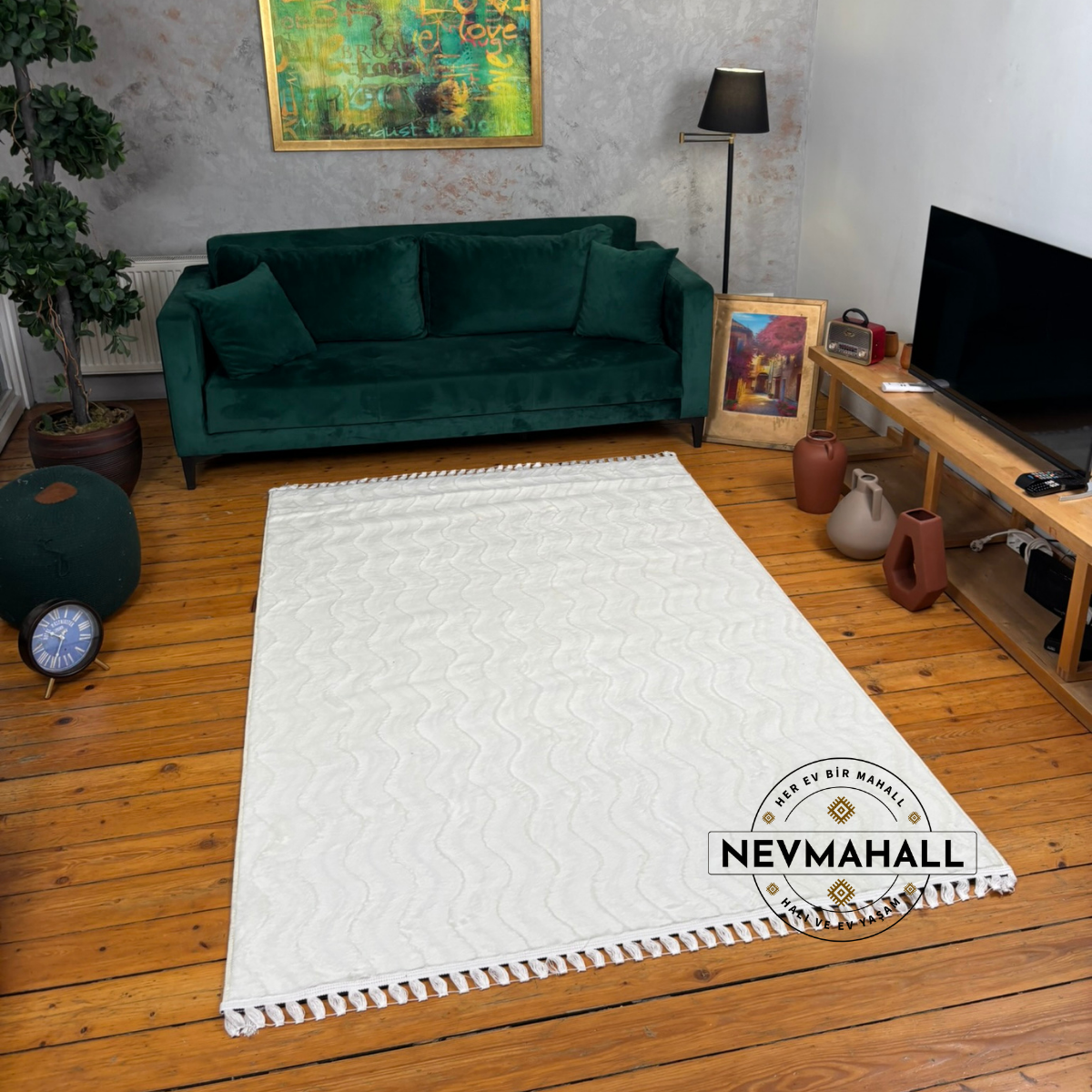 Zigzag Beyaz Peluş