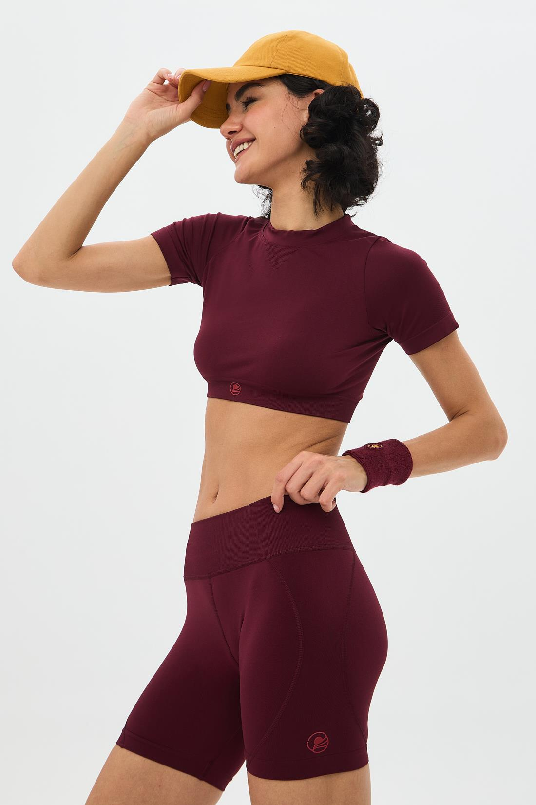 Oishii Aozora Sport Aktif Spor Mini Şort Bordo
