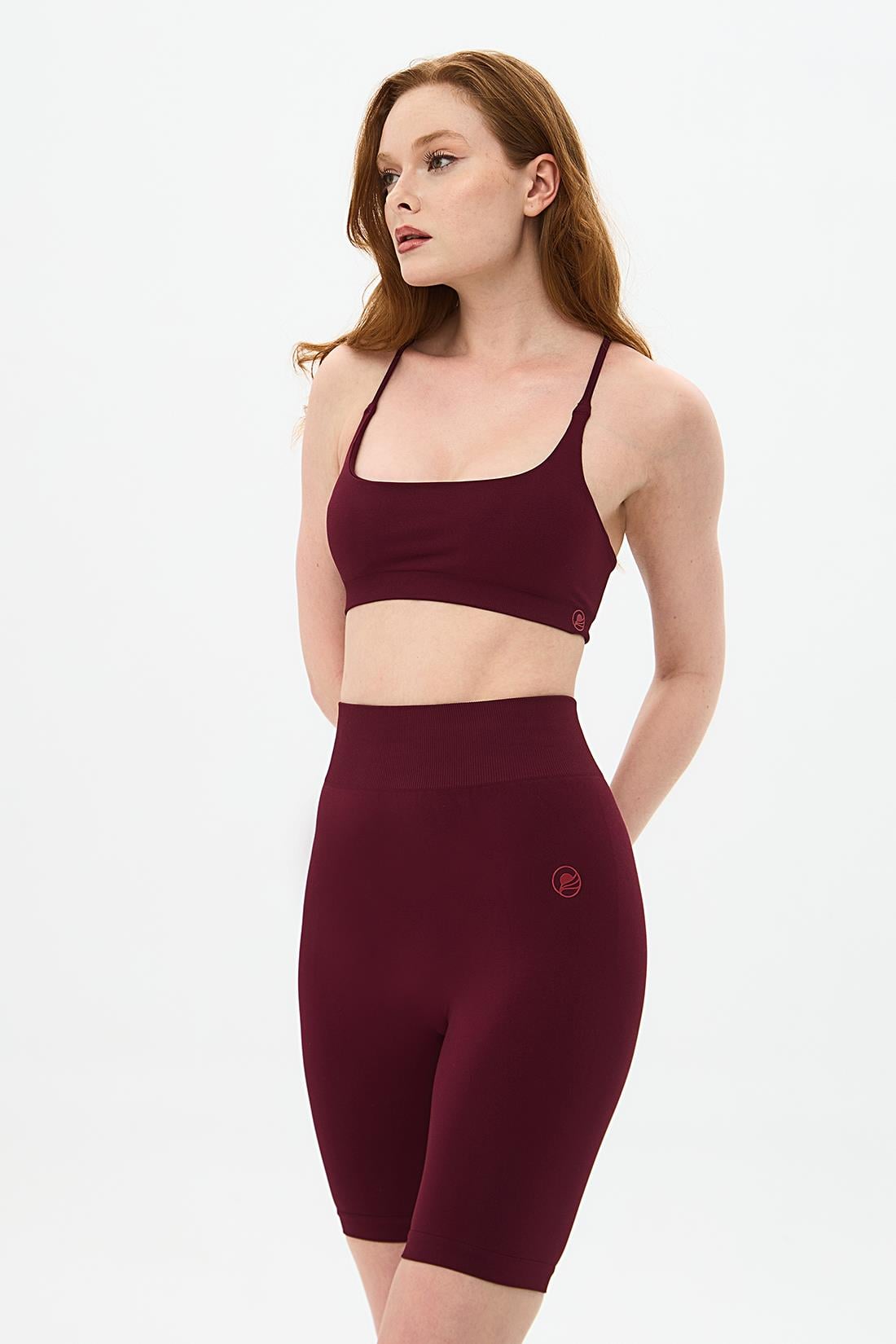 Oishii Momiji Push Up Şekillendirici Biker Bordo