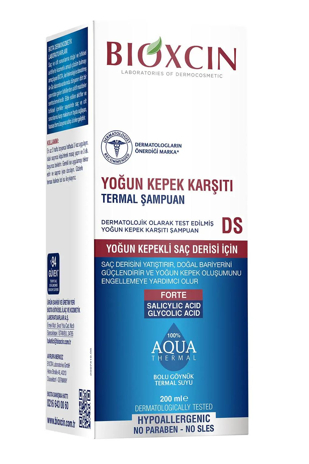BioxcinBioxcin Aquathermal DS Yoğun Kepek Karşıtı Şampuan 200 mlBioxcin Aquathermal DS Yoğun Kepek Şampuan 200 ml Fiyatı ve Özellikleri | Mutlufiyatlar