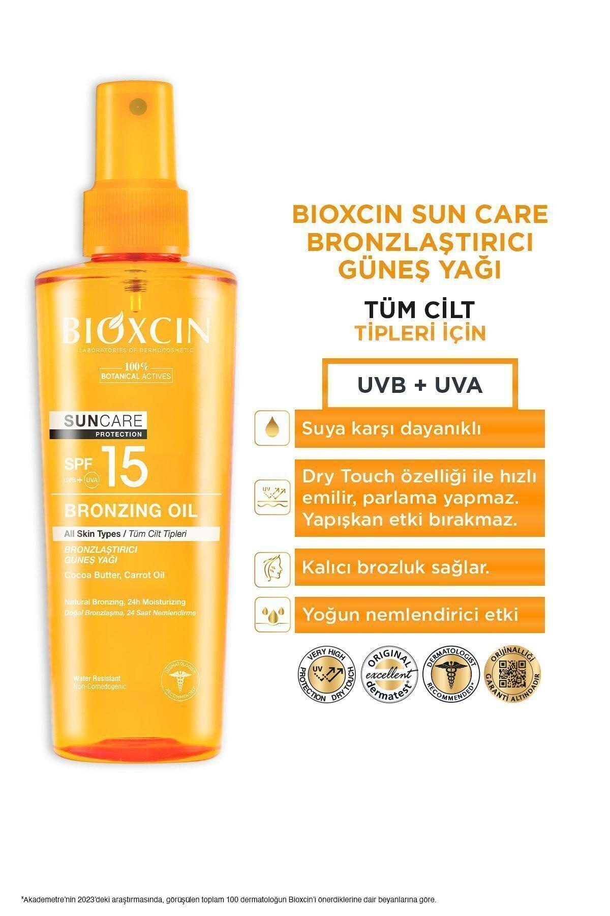 BioxcinBioxcin Sun Care Bronzlaştırıcı Güneş Yağı Spf 15 200 mlBioxcin Sun Care Bronzlaştırıcı Güneş Yağı SPF15 200 ml Fiyatı ve Özellikleri | Mutlufiyatlar