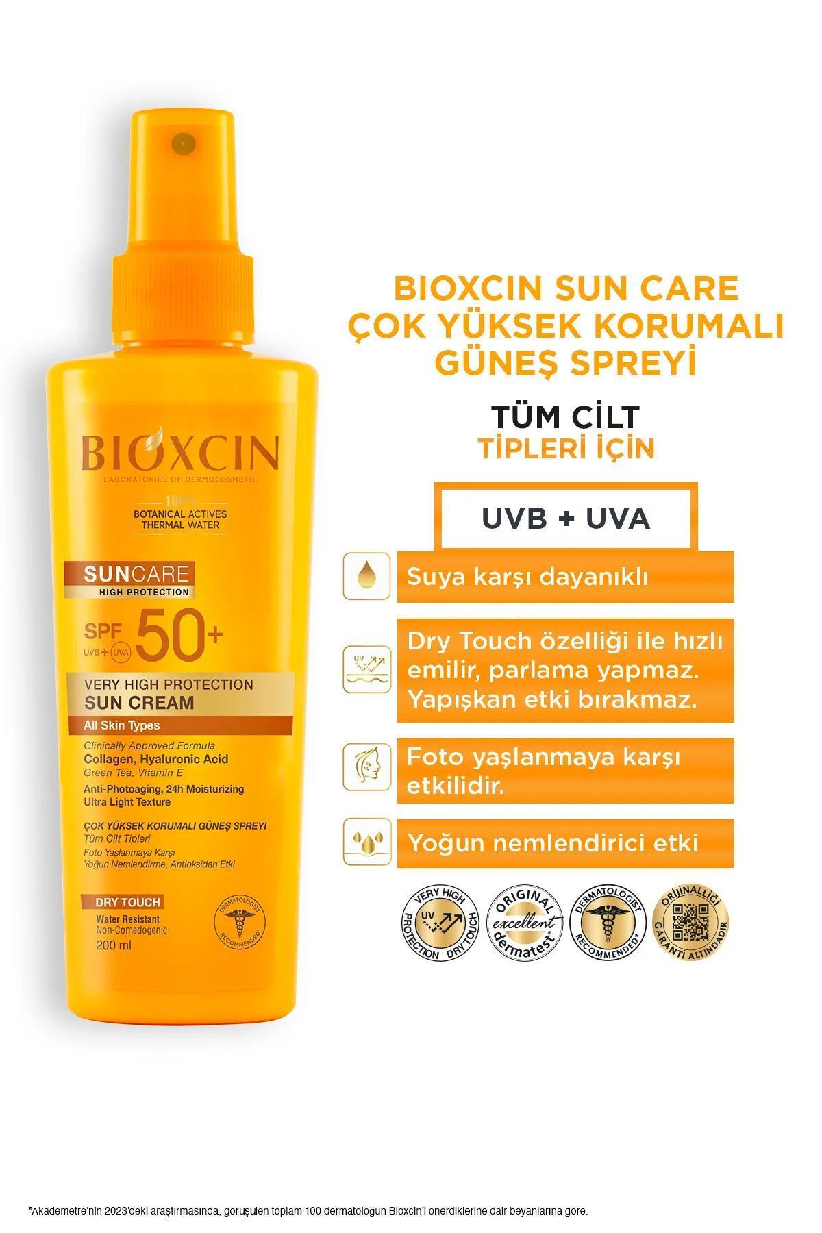 BioxcinBioxcin Suncare Güneş Kremi Spf 50+ 50 ml + Güneş Spreyi 200 ml Bioxcin Suncare K/Y Krem SPF50 50 ml + Sprey 200 ml - Kofre Fiyatı ve Özellikleri | Mutlufiyatlar
