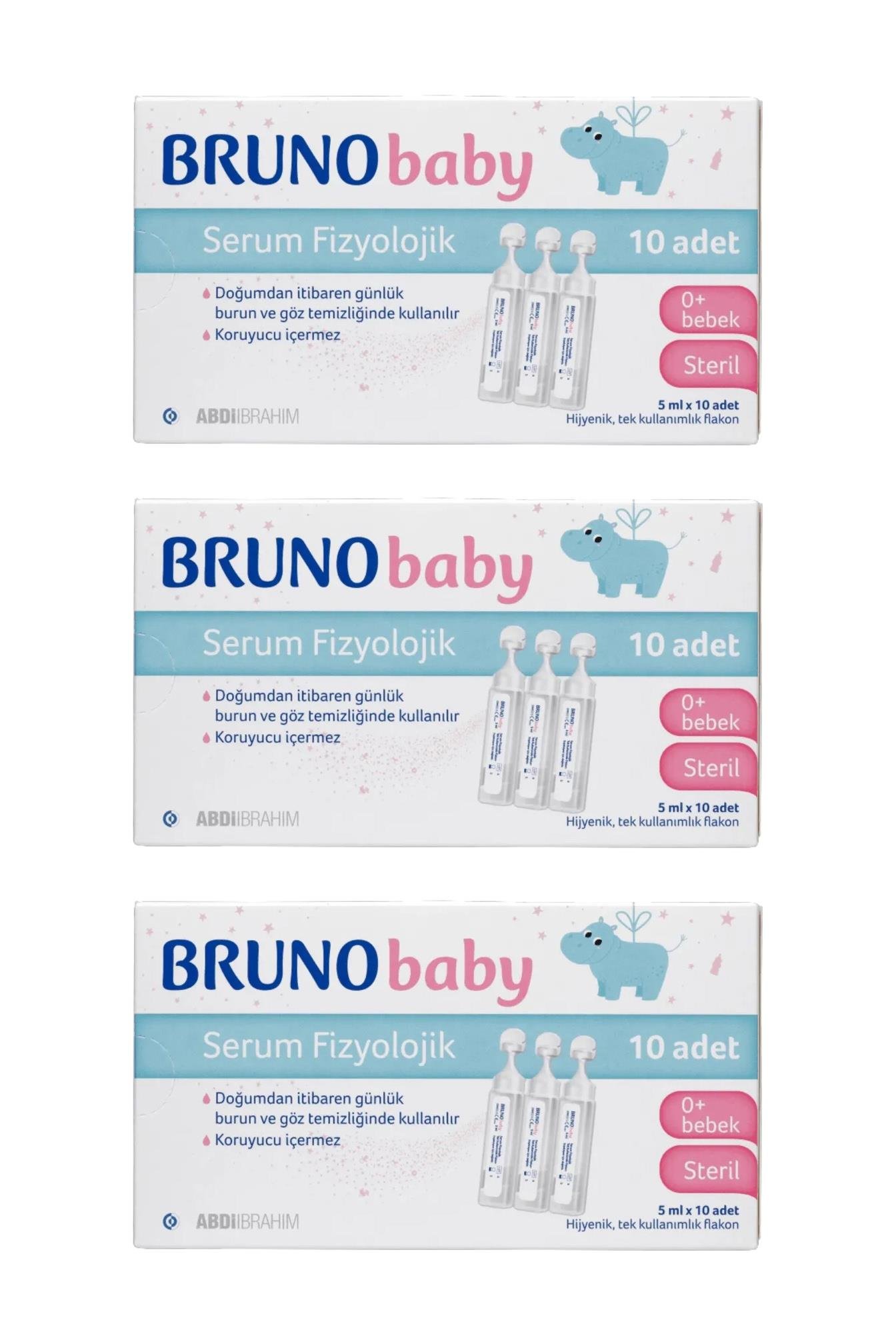 BrunoBruno Serum Fizyolojik 5 ml x 10 Flakon 3'lüBruno Serum Fizyolojik 5 ml x 10 Flakon Fiyatı ve Özellikleri | Mutlufiyatlar