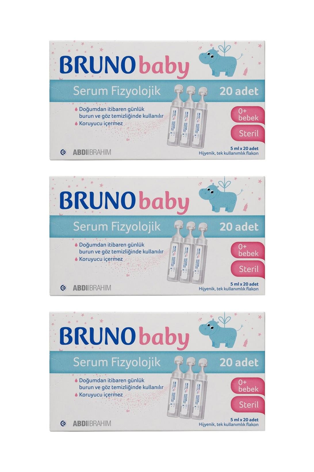 BrunoBruno Serum Fizyolojik 5 ml x 20 Flakon 3'lüBruno Serum Fizyolojik 5 ml x 20 Flakon Fiyatı ve Özellikleri | Mutlufiyatlar