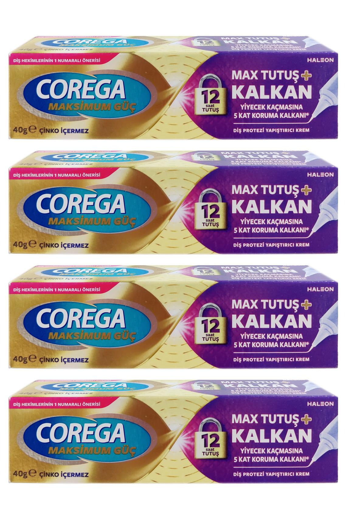 CoregaCorega Maksimum Güç Kontrol + Tutuş Diş Protezi Yapıştırıcı Krem 40 gr 4'lüCorega Maksimum Güç Kontrol + Tutuş Diş Protezi Yapıştırıcı Krem 40 gr Fiyatı ve Özellikleri | Mutlufiyatlar