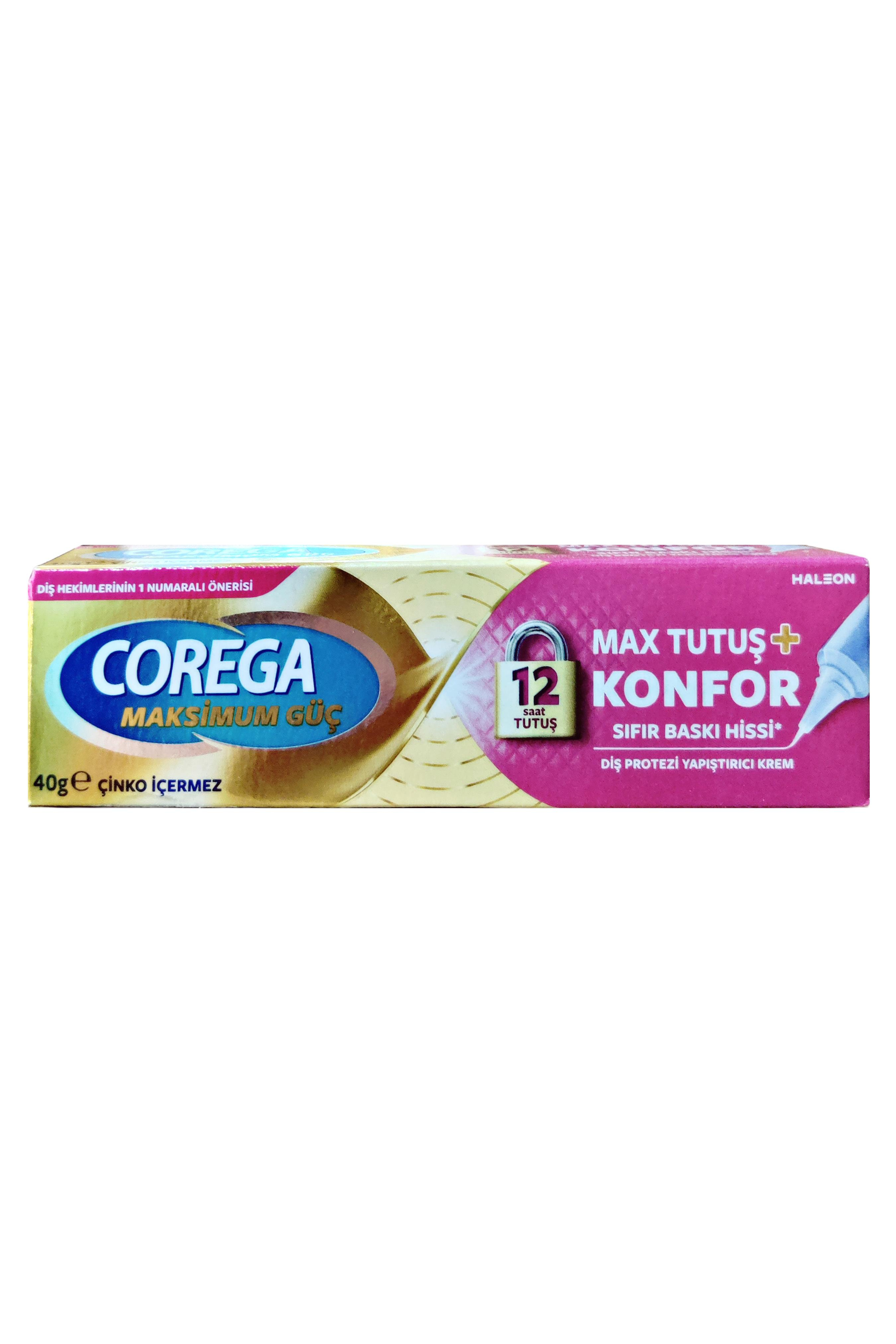CoregaCorega Maksimum Güç Tutuş + Konfor Diş Protez Yapıştırıcı Krem 40 grCorega Diş Protez Yapıştırıcı Krem Yastık Konforu 40 gr Fiyatı ve Özellikleri | Mutlufiyatlar