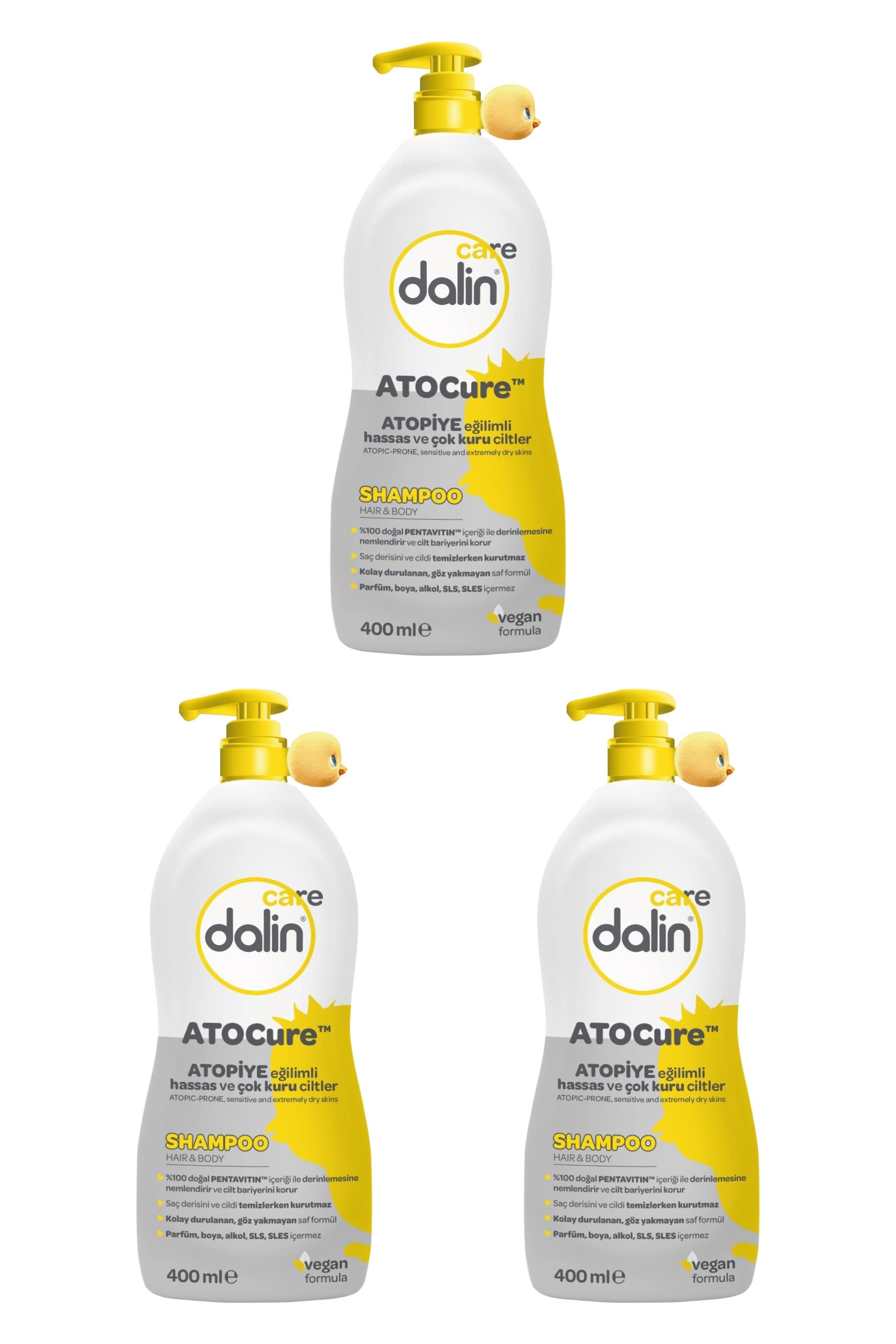 DalinDalin Atocure Şampuan Atopiye Eğilimli, Hassas ve Çok Kuru Ciltler İçin 400 ml 3'lüDalin Atocure Şampuan 400 ml Fiyatı ve Özellikleri | Mutlufiyatlar