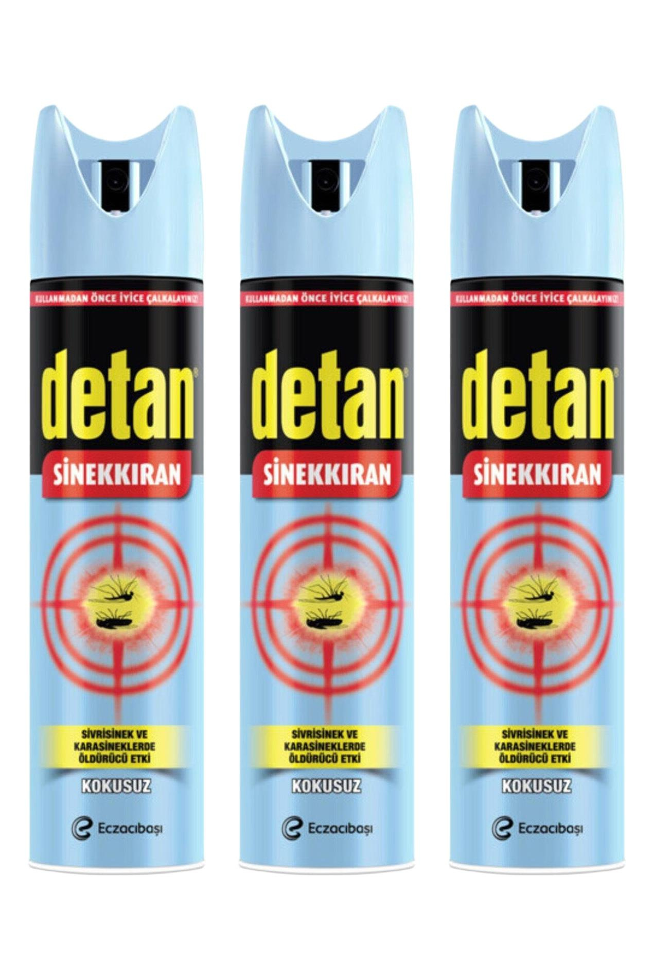 DetanDetan Sinekkıran Sinek Kovucu Kokusuz Sprey 275 ml 3'lüDetan Sinekkıran Kokusuz 275 ml Fiyatı ve Özellikleri | Mutlufiyatlar