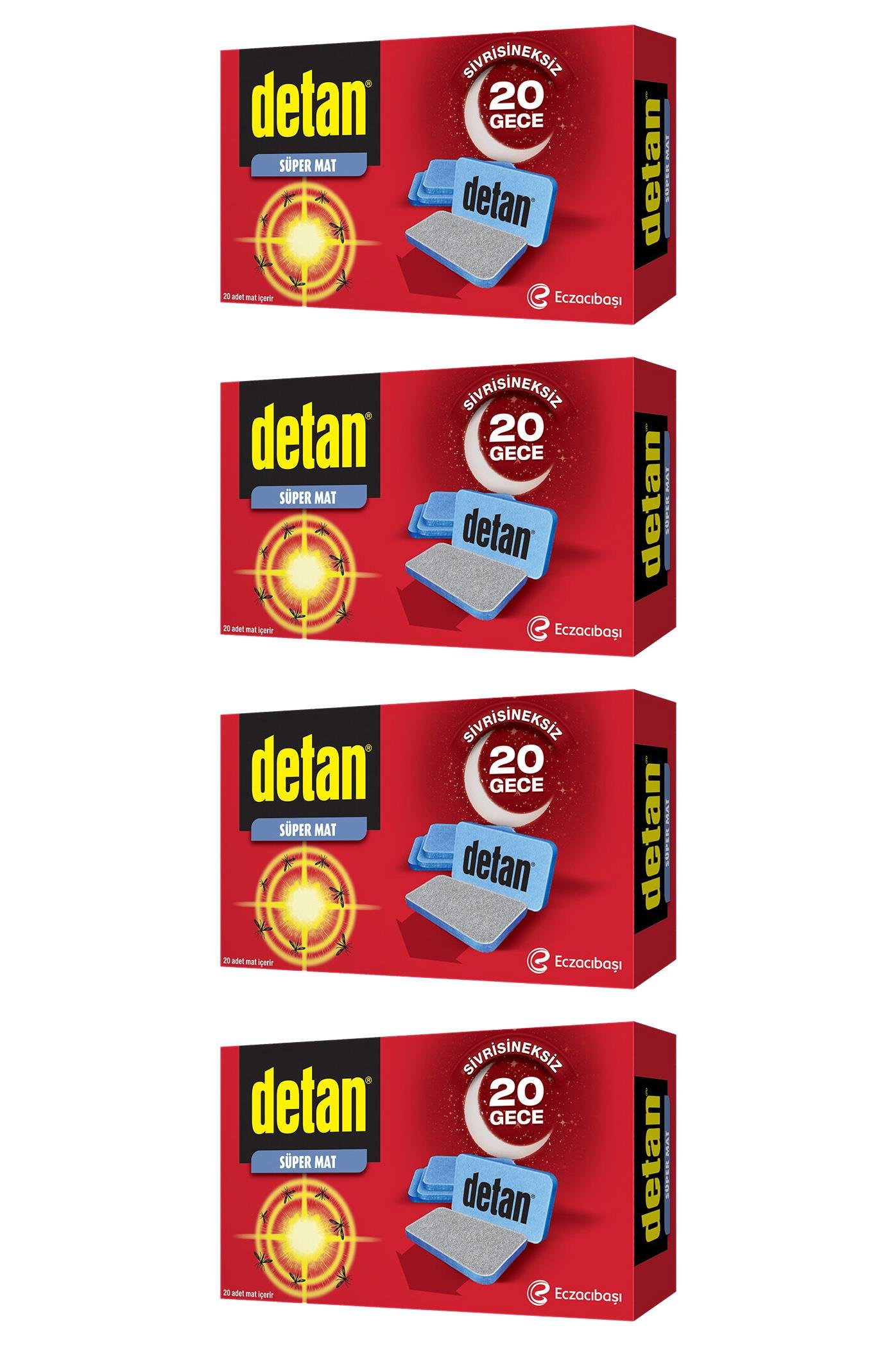 DetanDetan Süper Mat Sivrisinek Kovucu 20 Tablet 4'lüDetan Süper Mat Tablet 20 Gece Fiyatı ve Özellikleri | Mutlufiyatlar