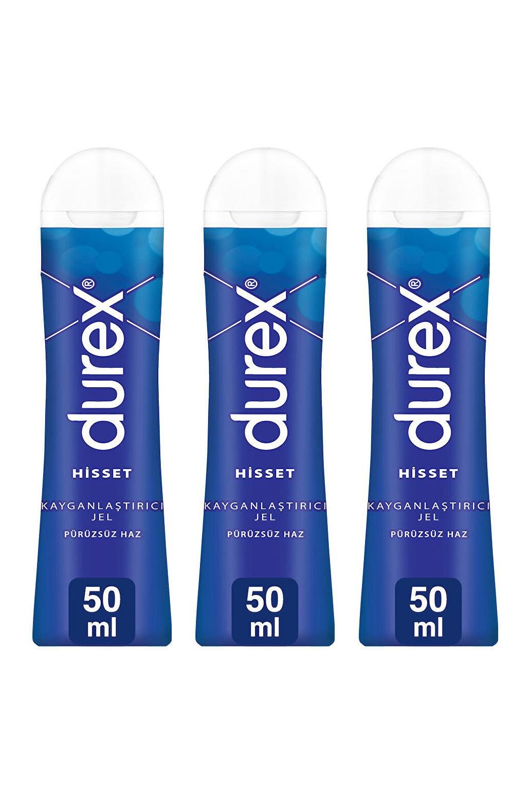 Durex Durex Kayganlaştırıcı Jel Hisset 50 ml 3'lüDurex Play Hisset Kayganlaştırıcı Jel 50 ml Fiyatı ve Özellikleri | Mutlufiyatlar