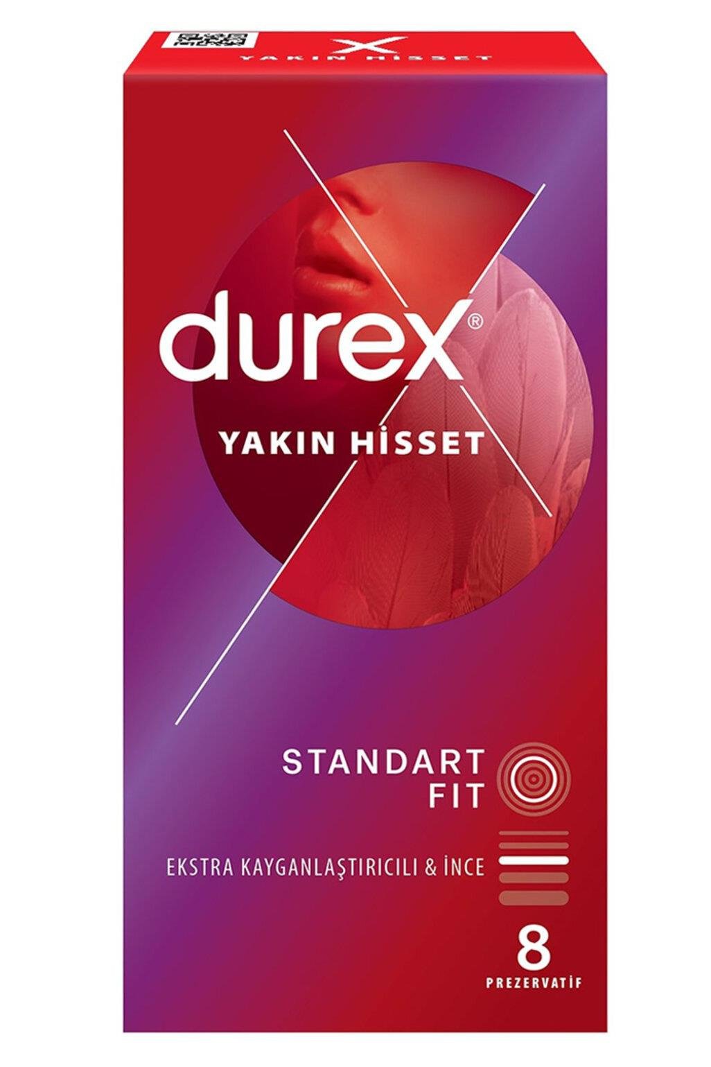 Durex Durex Prezervatif Yakın Hisset Standart Fit 8 AdetDurex Yakın Hisset Standart Fit 8li Fiyatı ve Özellikleri | Mutlufiyatlar