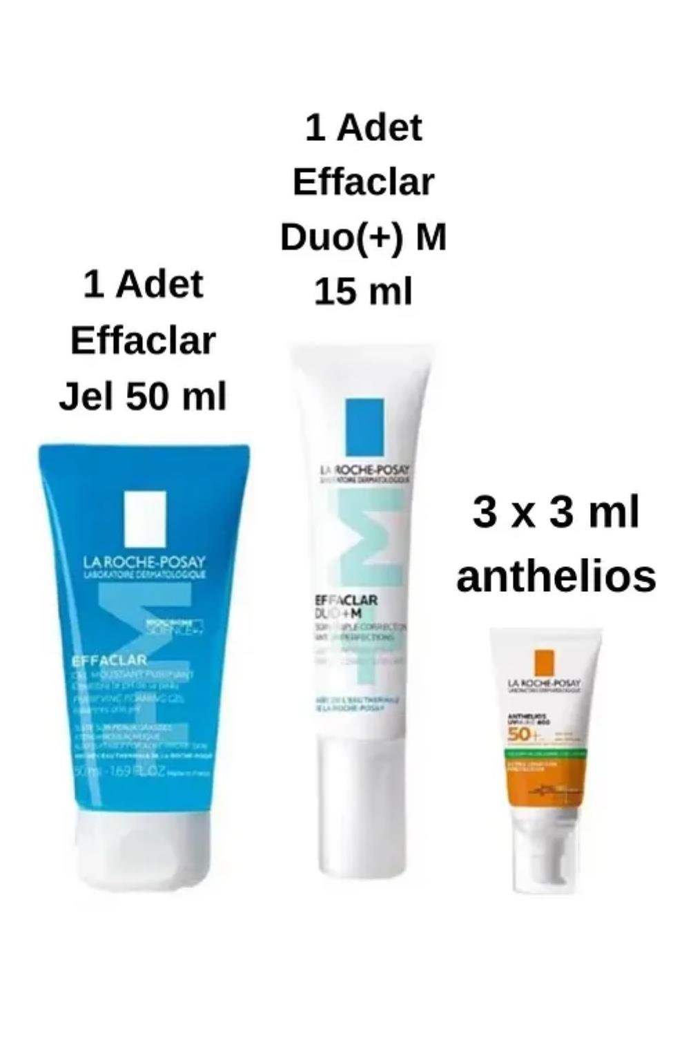 La Roche PosayLa Roche Posay Yeni Effaclar Tanışma Kiti Jel 50 ml + 15 ml Duo+ M + Yağlı Cilt Güneş Kremi 3x3 mlLa Roche Posay Effaclar Tanışma Kiti / Akneye Eğilimli Yağlı Ciltler İçin | Hızlı Kargo & Orijinal Ürün