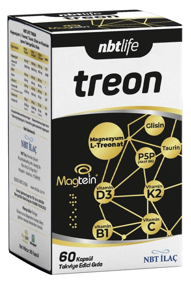 NBT İlaçNBT Life Treon 60 KapsülNBT Life Treon 60 Kapsül | Konsantrasyon ve Hafıza Desteği