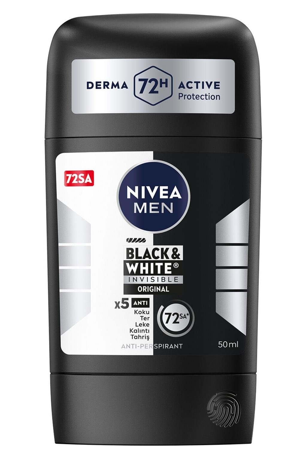 NiveaNive Men Black White Invisible Original Erkekler İçin Stick Deodorant 50 mlNivea Men Black&White Original Stick 150 ml | Leke Bırakmayan Koruma