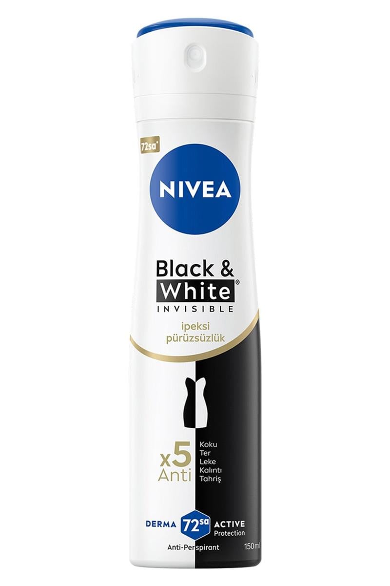 NiveaNivea Black White Invisible İpeksi Pürüzsüzlük Kadınlar İçin Deodorant 150 mlNivea Black   White Invisible Deodorant For Women İpeksi Pürüzsüzlük 150 ml Fiyatı ve Özellikleri | Mutlufiyatlar