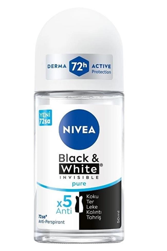 NiveaNivea Black White Invisible Pure Kadınlar İçin Roll On 50 mlNivea Invisible For Black   White Roll-On Pure 50 ml Fiyatı ve Özellikleri | Mutlufiyatlar
