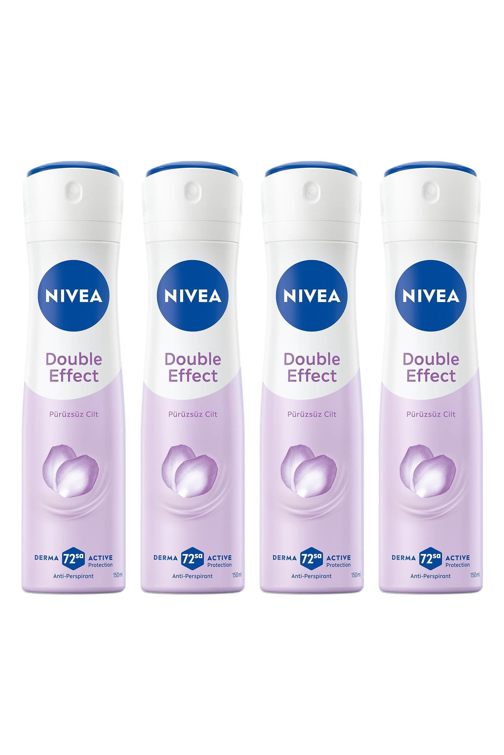 NiveaNivea Double Effect Kadınlar İçin Deodorant 150 ml 4'lüNivea Double Effect Mor Düşler Deodorant 150 ml Fiyatı ve Özellikleri | Mutlufiyatlar