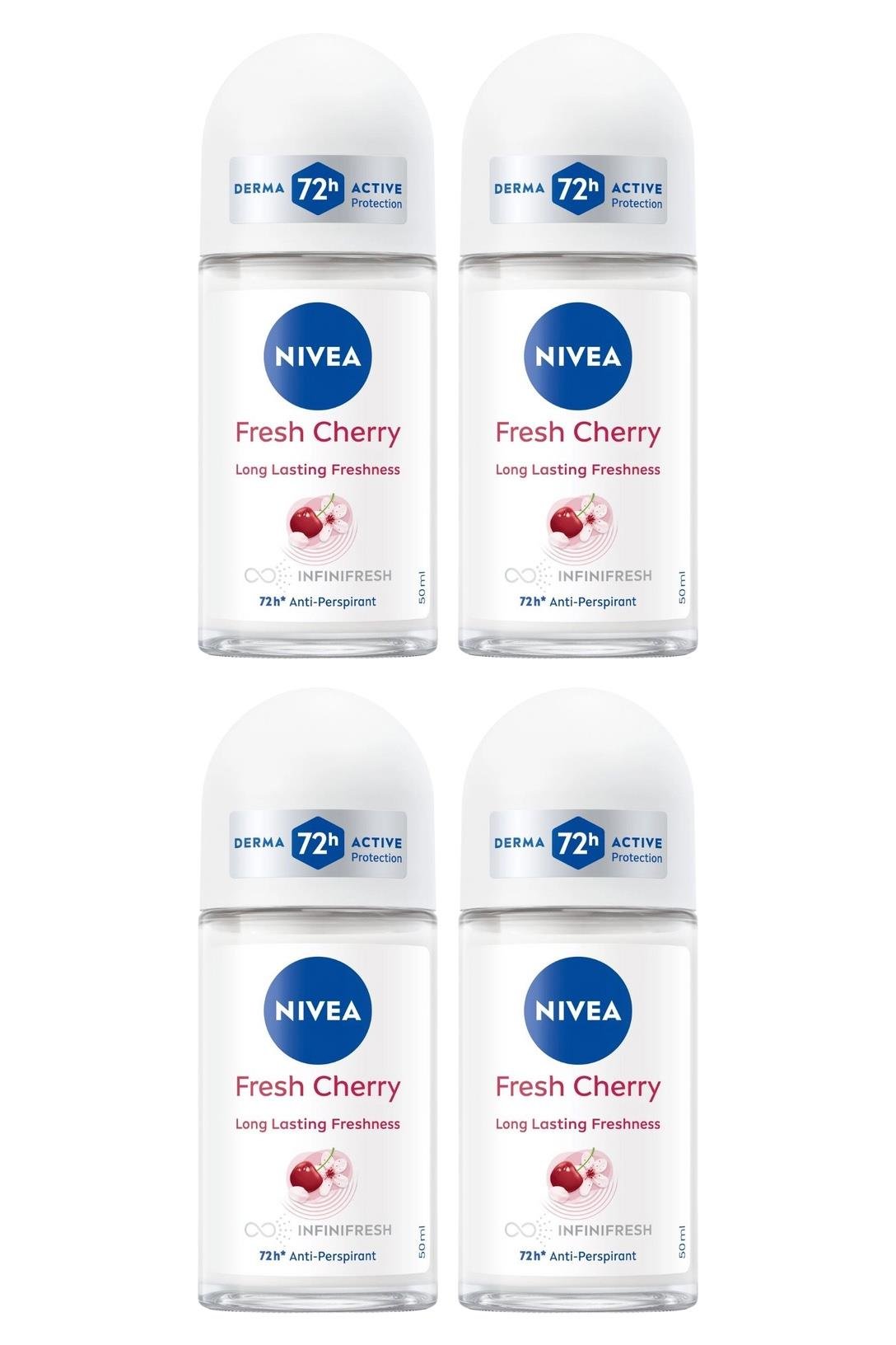 NiveaNivea Fresh Cherry Kadınlar İçin Roll-On 50 ml 4'lüNivea Fresh Cherry Bayan Roll-On 50 ml Fiyatı ve Özellikleri | Mutlufiyatlar