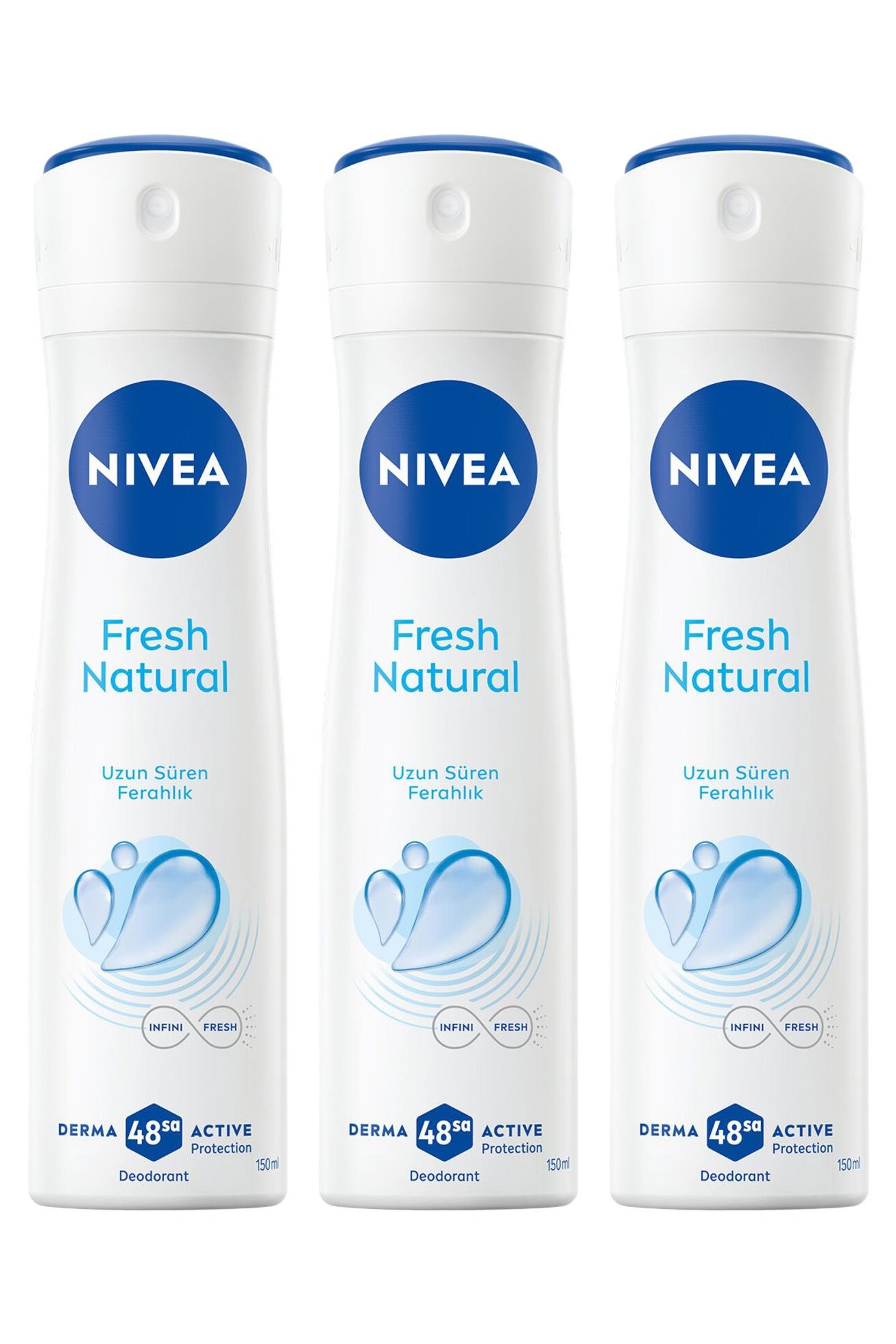 NiveaNivea Fresh Natural Kadınlar İçin Deodorant 150 ml 3'lüNivea Fresh Natural Pudrasız Deodorant Doğal Ferahlık Okyanus 150 ml Fiyatı ve Özellikleri | Mutlufiyatlar