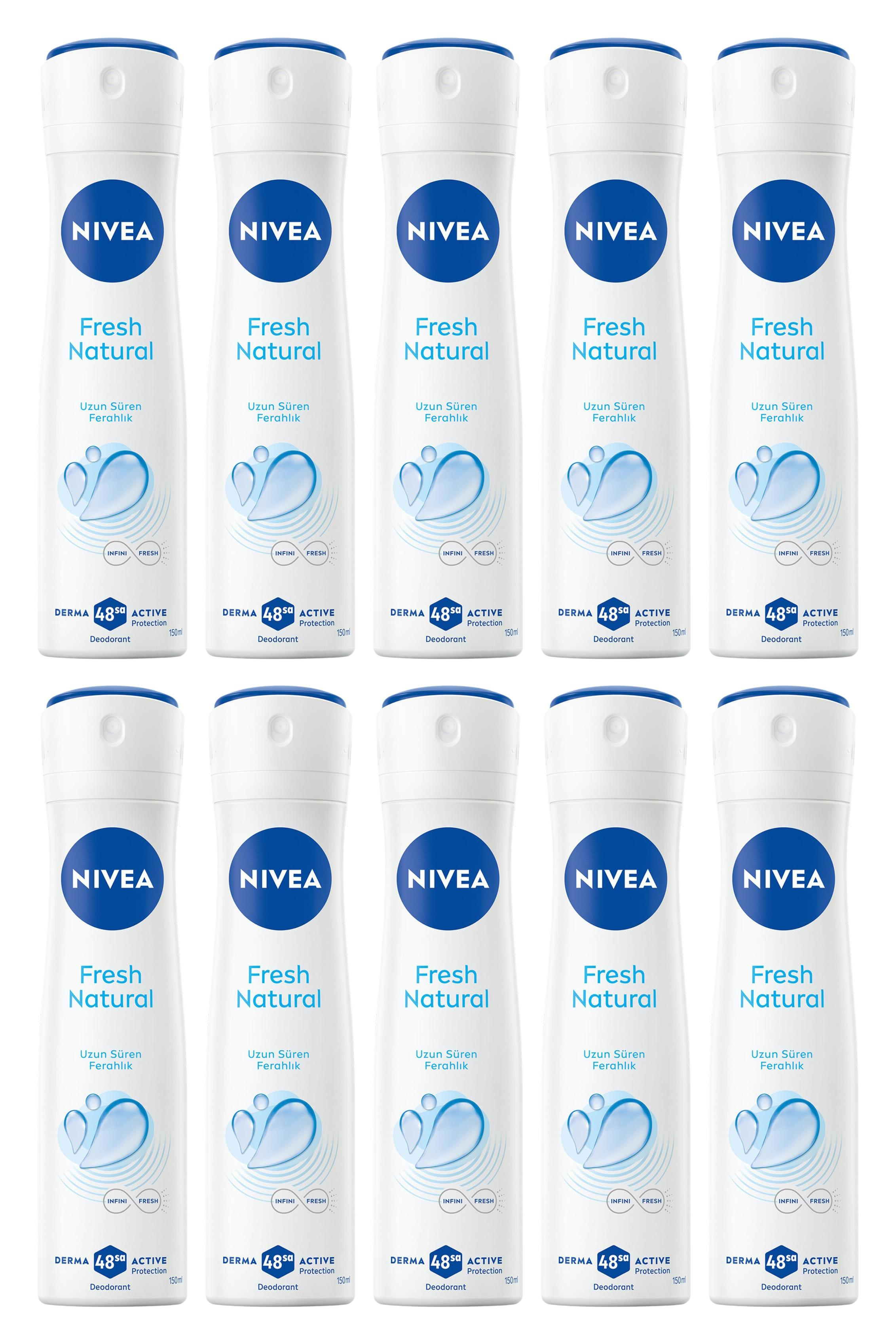 NiveaNivea Fresh Natural Kadınlar İçin Deodorant 150 ml 10'luNivea Fresh Natural Pudrasız Deodorant Doğal Ferahlık Okyanus 150 ml Fiyatı ve Özellikleri | Mutlufiyatlar
