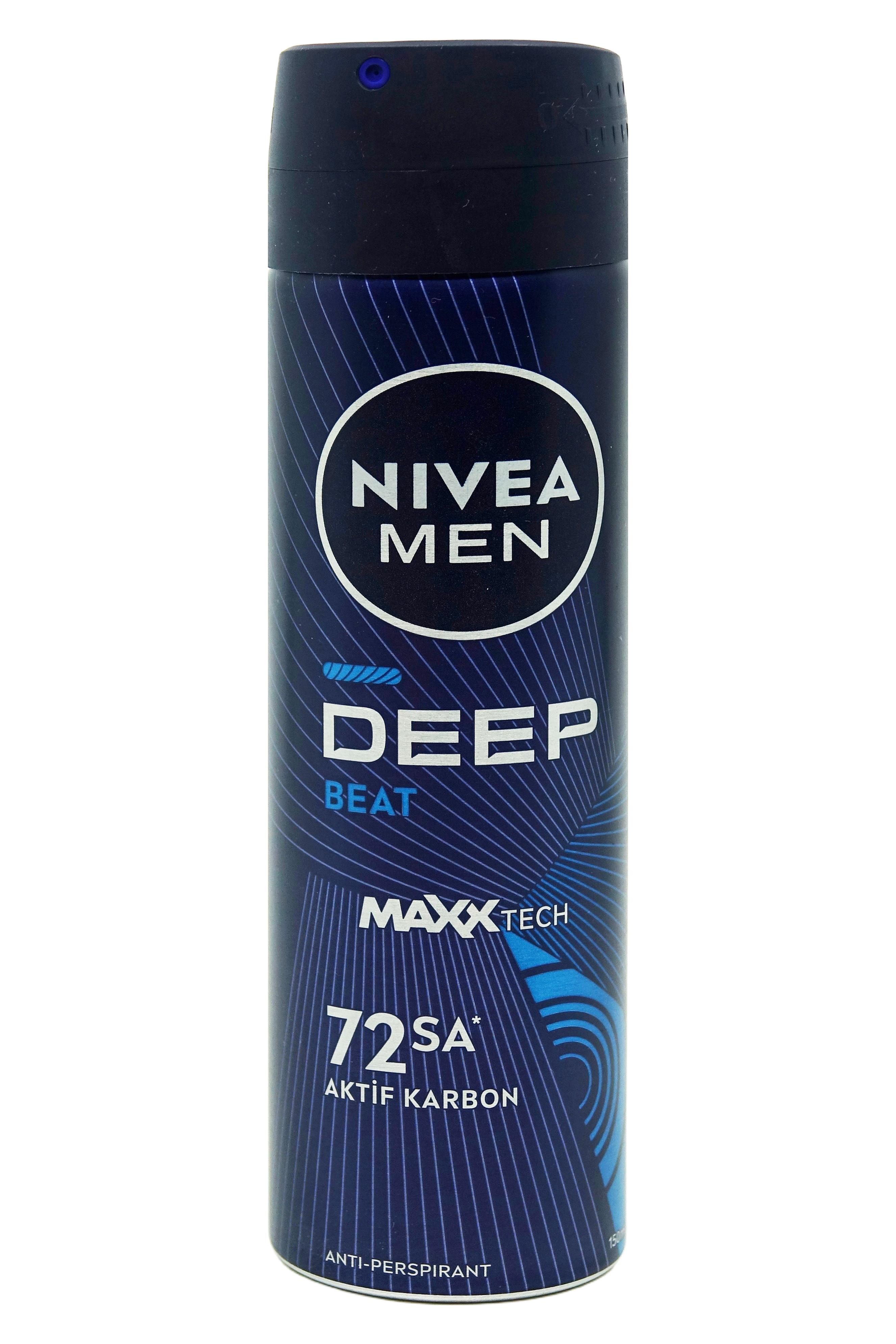 NiveaNivea Men Deep Beat Erkekler İçin Deodorant 150 mlNivea Men Deep Beat Sprey 150 ml | Etkili Koruma ve Dinamik Koku