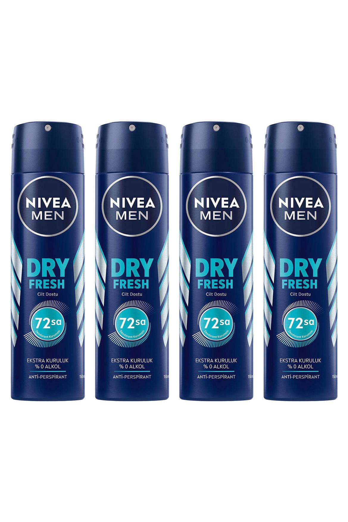 NiveaNivea Men Dry Fresh Erkekler İçin Deodorant 150 ml 4'lüNivea Men Deodorant Dry Fresh 150 ml Fiyatı ve Özellikleri | Mutlufiyatlar