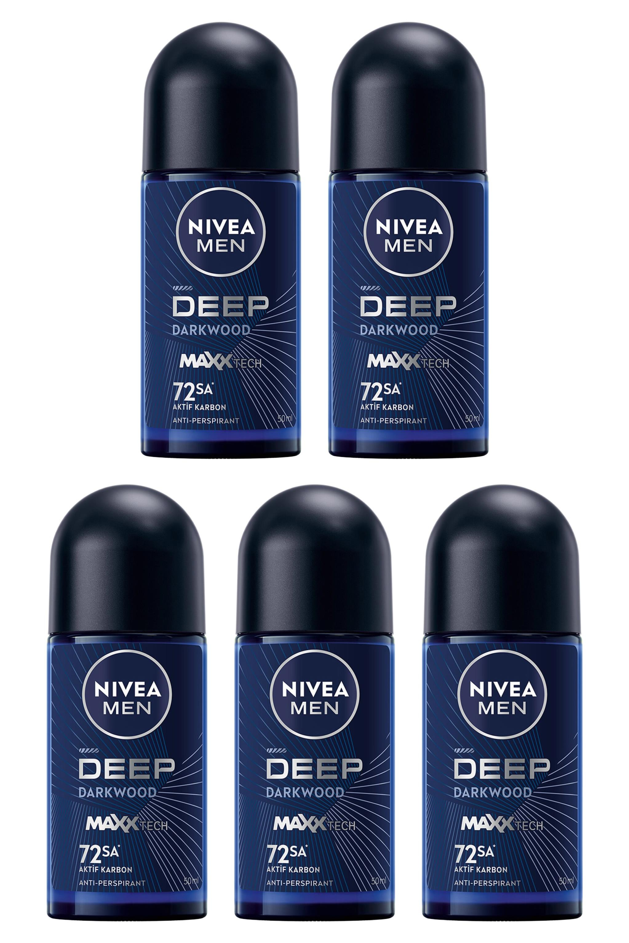 NiveaNivea Men Erkek Roll-On Deodorant Deep Dimension 50 ml 5'liNivea Men Deep Dimension Roll-on 50 ml | Karbonlu Ferahlık