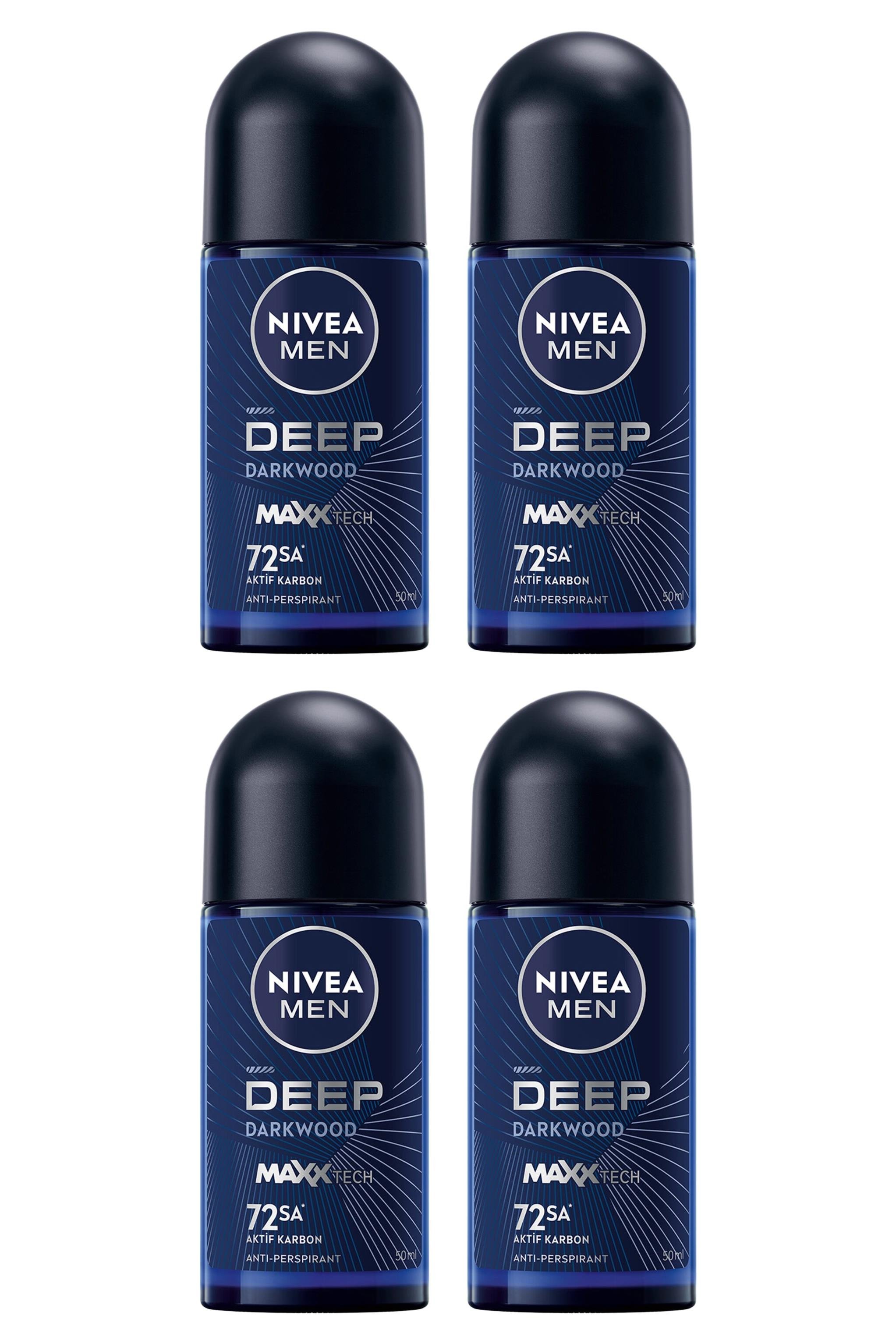 NiveaNivea Men Erkek Roll-On Deodorant Deep Dimension 50 ml 4'lüNivea Men Deep Dimension Roll-on 50 ml | Karbonlu Ferahlık