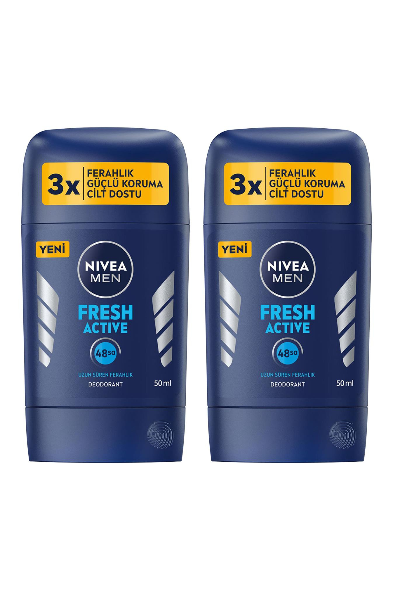 NiveaNivea Men Fresh Active Stick Deodorant 50 ml 2'liNivea Men Fresh Active Stick Deodorant 50 ml Fiyatı ve Özellikleri | Mutlufiyatlar