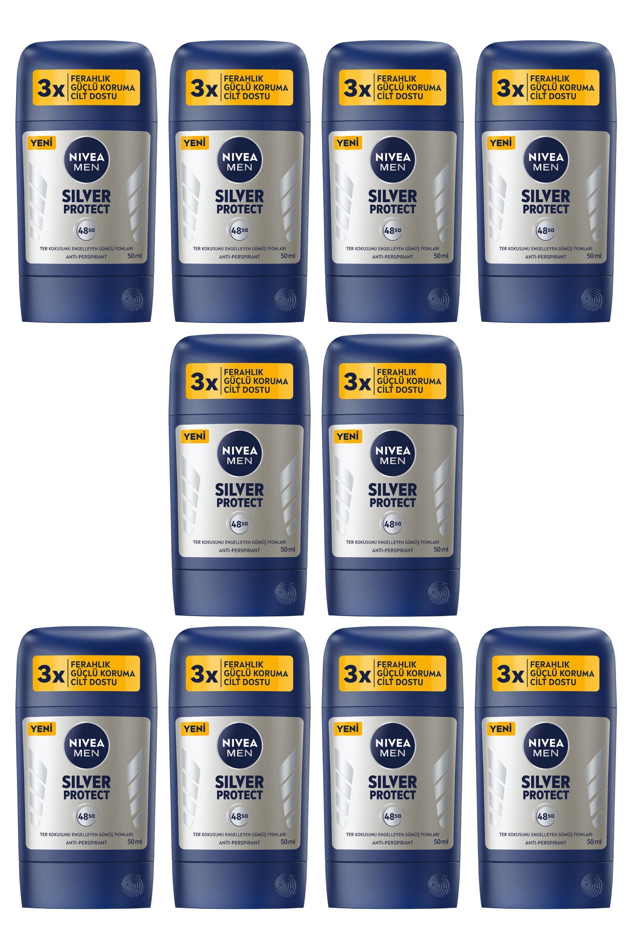 NiveaNIVEA Men Silver Protect Erkekler İçin Stick Deodorant 50 ml 10'luNivea Men Silver Protect Stick Deodorant 50 ml Fiyatı ve Özellikleri | Mutlufiyatlar