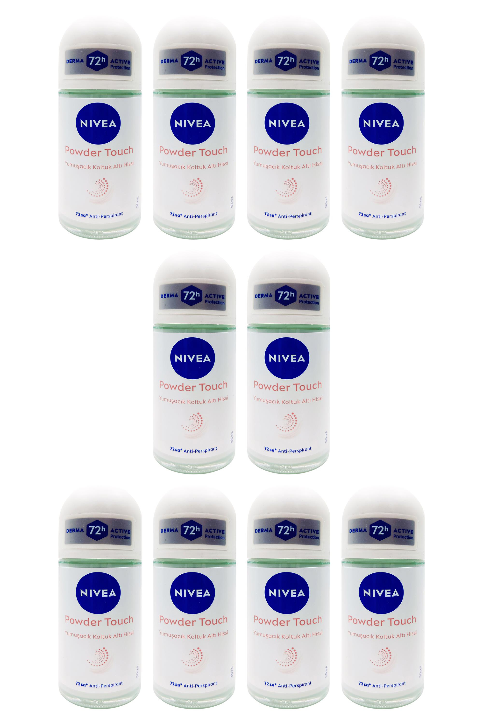 NiveaNivea Powder Touch Kadınlar İçin Roll On 50 ml 10'luNivea Powder Touch Roll-on 50 ml | Pürüzsüzlük ve Koruma