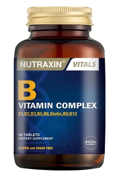 NutraxinNutraxin B Vitamin Complex 60 Adet Tablet (B1-B2-B3-B5-B6-Biotin-B12)Nutraxin B Complex Vitamin 60 Kapsül Fiyatı ve Özellikleri | Mutlufiyatlar