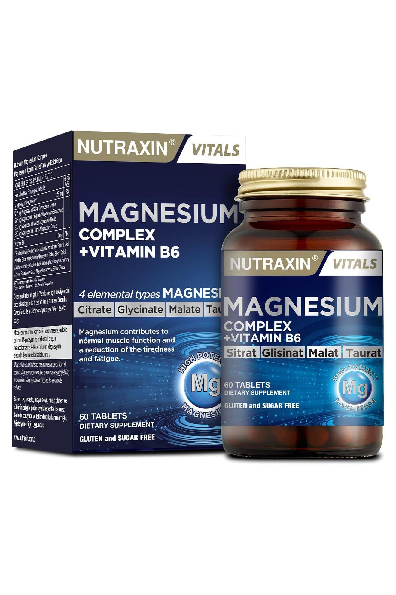 NutraxinNutraxin Magnesium Complex Vitamin B6 Takviye Edici Gıda 60 TabletNutraxin Magnesium Complex Vitamin B6 60 Tablet Fiyatı ve Özellikleri | Mutlufiyatlar