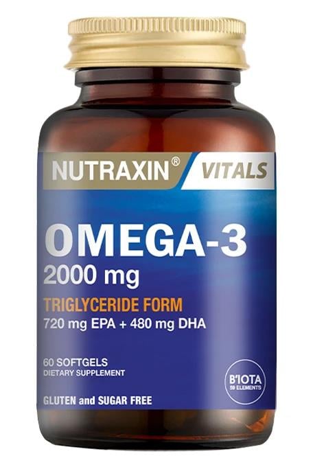 NutraxinNutraxin Omega-3 Balık yağı 2000 mg 60 KapsülNutraxin Omega-3 2000 mg 60 Kapsül Fiyatı ve Özellikleri | Mutlufiyatlar